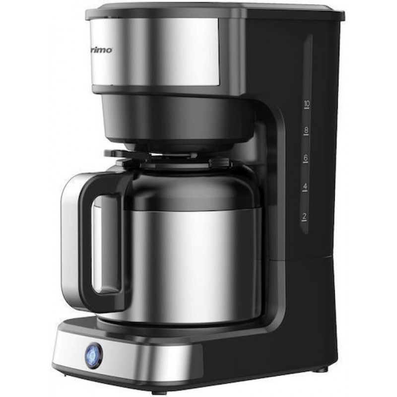 Primo  PRCM-40581 Καφετιέρα φίλτρου Memories 1.2L 10φλ Μαυρο-Inox (400581)